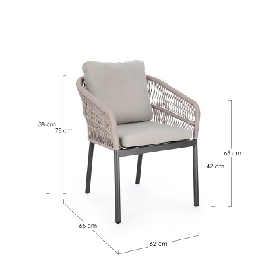 comprar SILLA CON REPOSABRAZOS | CON COJINES | GALDANA ANTRA JA60/KHAKI online de BIZZOTTO desde 339,77 €