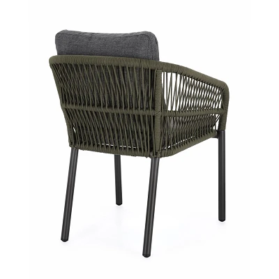 comprar SILLA CON REPOSABRAZOS | CON COJINES | GALDANA ANTRACITA/VERDE online de BIZZOTTO desde 317,99 €