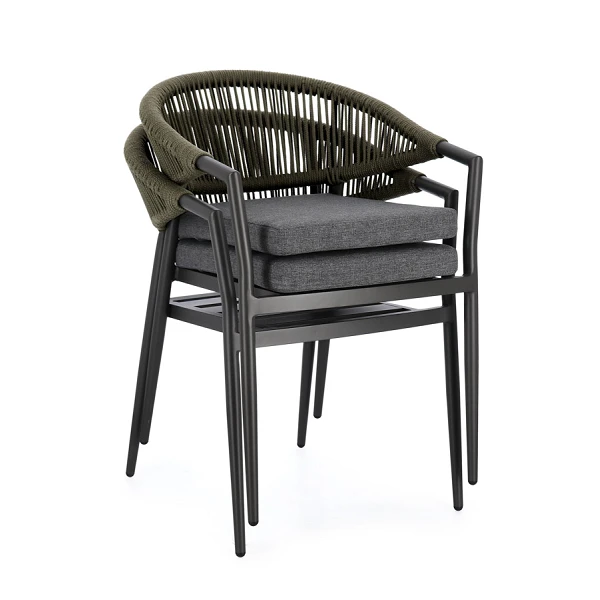 SILLA CON REPOSABRAZOS |  CON COJINES |  MILLOR ANTRA JA60/VERDE