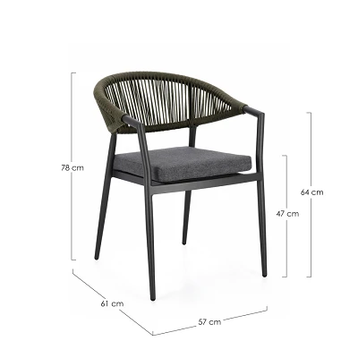 comprar SILLA CON REPOSABRAZOS | CON COJINES | MILLOR ANTRA JA60/VERDE online de BIZZOTTO desde 270,07 €