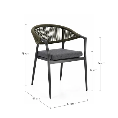 comprar SILLA CON REPOSABRAZOS | CON COJINES | MILLOR ANTRA JA60/VERDE online de BIZZOTTO desde 257,00 €