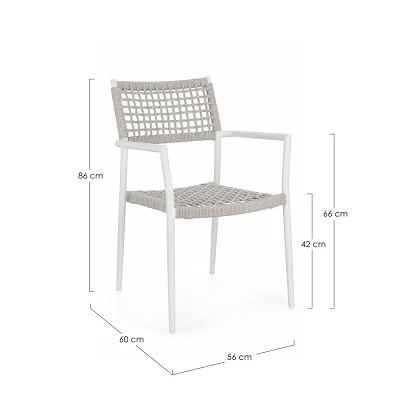 comprar SILLA CON REPOSABRAZOS | CALETA BLANCO JA61 online de BIZZOTTO desde 224,33 €