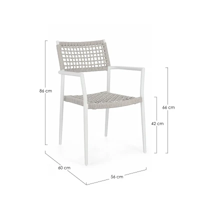 comprar SILLA CON REPOSABRAZOS | CALETA BLANCO JA61 online de BIZZOTTO desde 189,49 €
