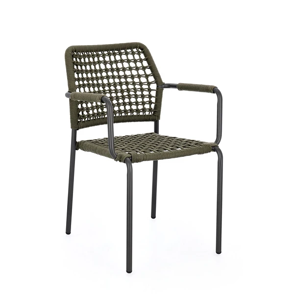 SILLA CON REPOSABRAZOS |  RAJADA ANTRACITA JA60/VERDE