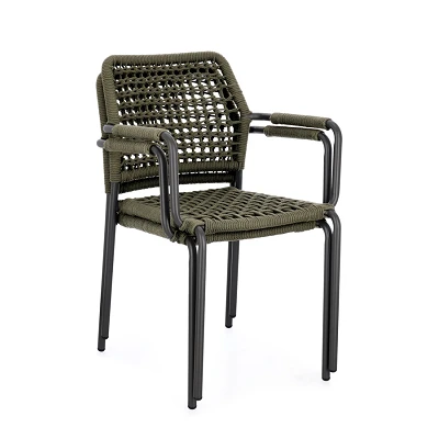 comprar SILLA CON REPOSABRAZOS | RAJADA ANTRACITA JA60/VERDE online de BIZZOTTO desde 219,98 €