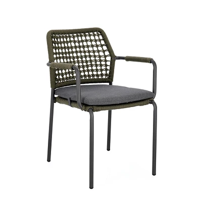 comprar SILLA CON REPOSABRAZOS | RAJADA ANTRACITA JA60/VERDE online de BIZZOTTO desde 219,98 €