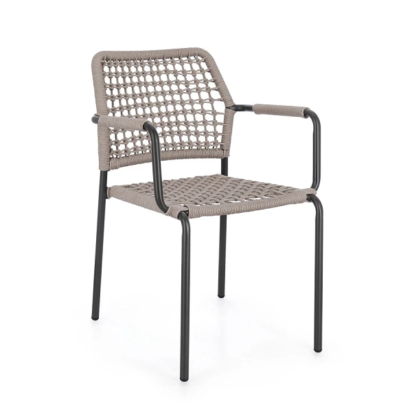 SILLA CON REPOSABRAZOS |  RAJADA ANTRACITA JA60/KHAKI