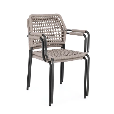 comprar SILLA CON REPOSABRAZOS | RAJADA ANTRACITA JA60/KHAKI online de BIZZOTTO desde 219,98 €