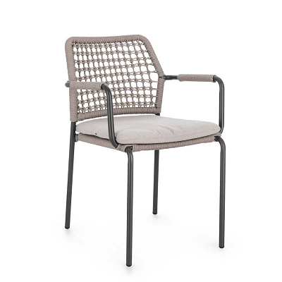 comprar SILLA CON REPOSABRAZOS | RAJADA ANTRACITA JA60/KHAKI online de BIZZOTTO desde 219,98 €