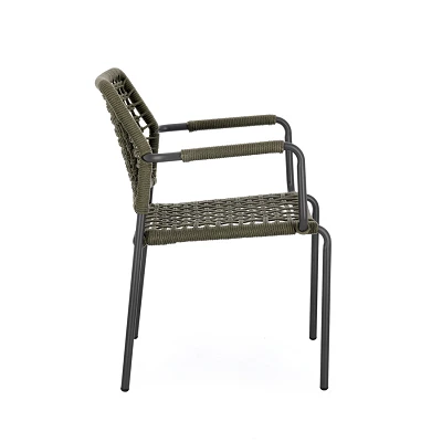 comprar SILLA CON REPOSABRAZOS | RAJADA ANTRACITA JA60/VERDE online de BIZZOTTO desde 219,98 €