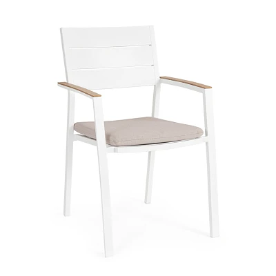 comprar SILLA CON REPOSABRAZOS | CON COJINES | ZELMAR BLANCO YK11 online de BIZZOTTO desde 199,29 €