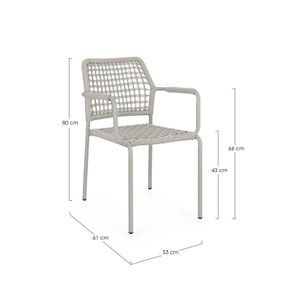 comprar SILLA CON REPOSABRAZOS | RAJADA SATURN online de BIZZOTTO desde 239,58 €
