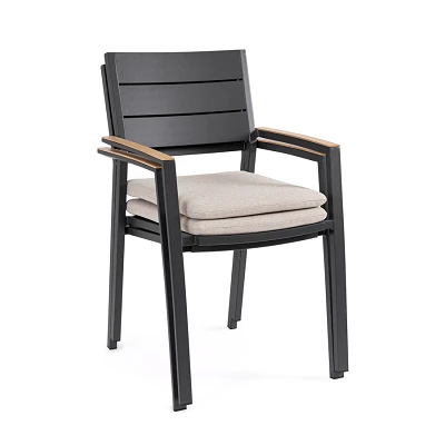 comprar SILLA CON REPOSABRAZOS | CON COJINES | ZELMAR ANTRACITA YK13 online de BIZZOTTO desde 199,29 €