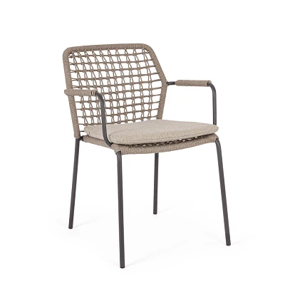 comprar SILLA CON REPOSABRAZOS | CON COJINES | CANAR ANTRACITA online de Bizzotto Homemotion desde 402,93 €