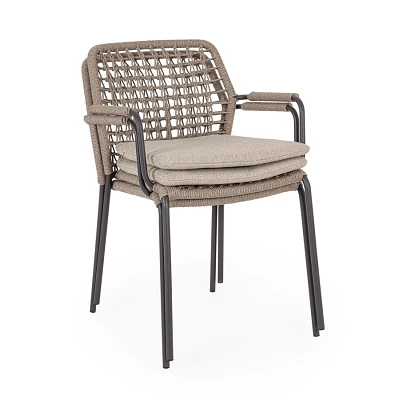 comprar SILLA CON REPOSABRAZOS | CON COJINES | CANAR ANTRACITA online de Bizzotto Homemotion desde 402,93 €