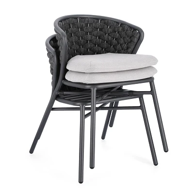 comprar SILLA CON COJINES | HARLOW ANTRAC QS22/GRAPHITE online de Bizzotto Homemotion desde 370,26 €