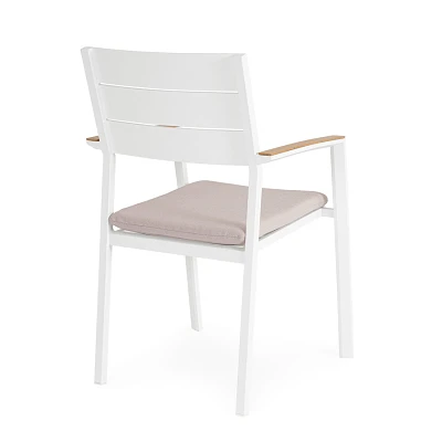 comprar SILLA CON REPOSABRAZOS | CON COJINES | ZELMAR BLANCO YK11 online de BIZZOTTO desde 199,29 €