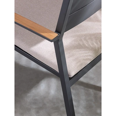 comprar SILLA CON REPOSABRAZOS | CON COJINES | ZELMAR ANTRACITA YK13 online de BIZZOTTO desde 199,29 €