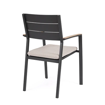 comprar SILLA CON REPOSABRAZOS | CON COJINES | ZELMAR ANTRACITA YK13 online de BIZZOTTO desde 199,29 €