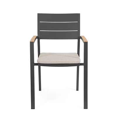 comprar SILLA CON REPOSABRAZOS | CON COJINES | ZELMAR ANTRACITA YK13 online de BIZZOTTO desde 199,29 €