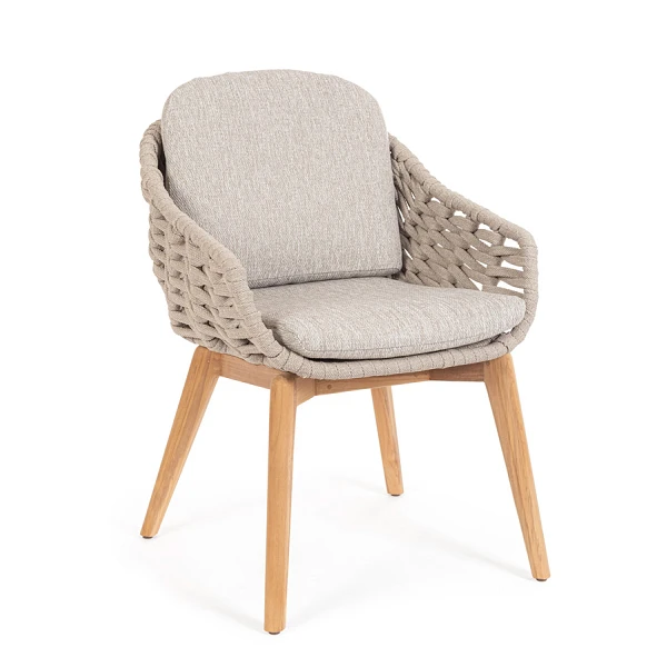 SILLA CON REPOSABRAZOS |  CON COJINES |  TAMIRES BEIGE