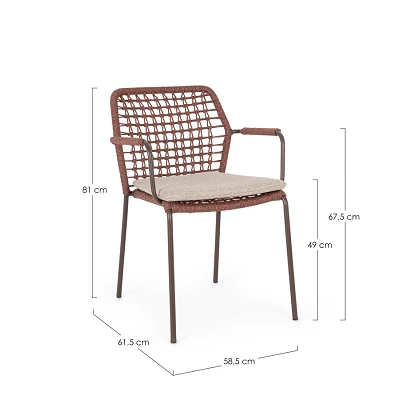 comprar SILLA CON REPOSABRAZOS | CON COJINES | CANAR JAVA online de Bizzotto Homemotion desde 402,93 €