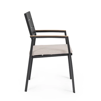 comprar SILLA CON REPOSABRAZOS | CON COJINES | ZELMAR ANTRACITA YK13 online de BIZZOTTO desde 199,29 €