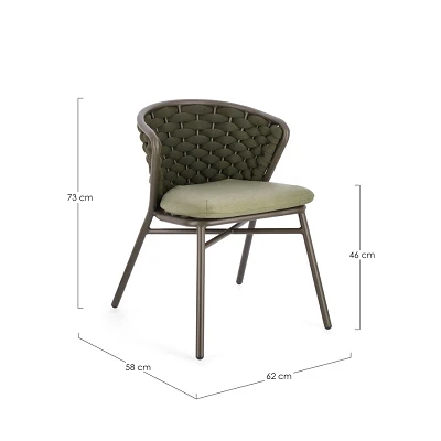 comprar SILLA CON COJINES | HARLOW OLIV QS24 online de Bizzotto Homemotion desde 370,26 €