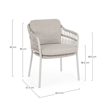 comprar SILLA CON REPOSABRAZOS | CON COJINES | TALAIA FROSTY online de Bizzotto Homemotion desde 827,64 €