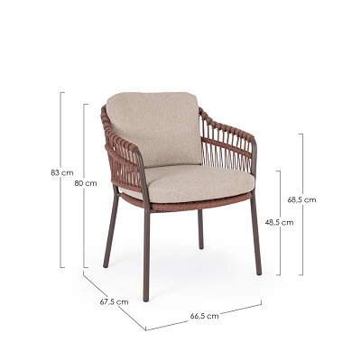 comprar SILLA CON REPOSABRAZOS | CON COJINES | TALAIA JAVA online de Bizzotto Homemotion desde 827,64 €