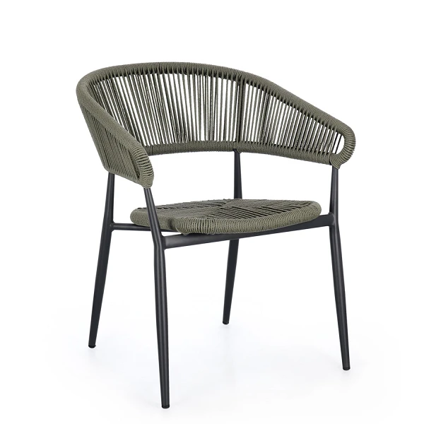 SILLA CON REPOSABRAZOS |  ALGAIDA ANTRACITA/VERDE