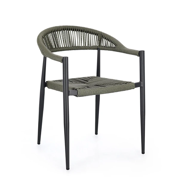 SILLA CON REPOSABRAZOS |  JANDIA ANTRACITA SA26/VERDE