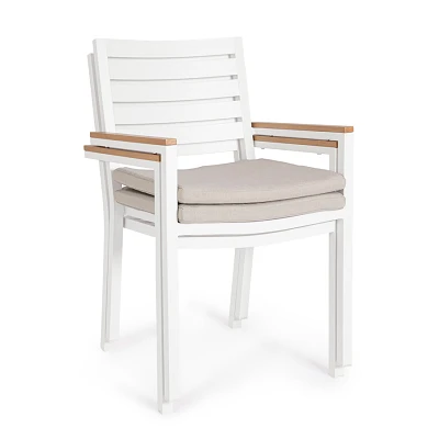 comprar SILLA CON REPOSABRAZOS | CON COJINES | HENNA BLANCO LD30 online de Yes desde 169,88 €