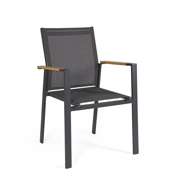 SILLA CON REPOSABRAZOS |  HETA ANTRACITA LH32