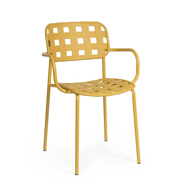 SILLA CON REPOSABRAZOS |  CLOVER OCRE