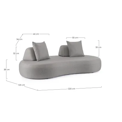 comprar SOFÁ Con Cojines COOPER SMOKY online de  desde 1,986.34
