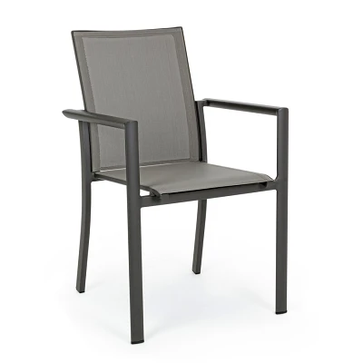 comprar SILLA CON REPOSABRAZOS | KONNOR ANTRACITA CX23 online de BIZZOTTO desde 176,42 €