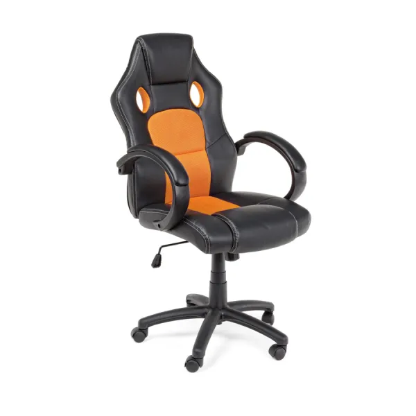SILLÓN OFICINA RACING NEGRO-NARANJA