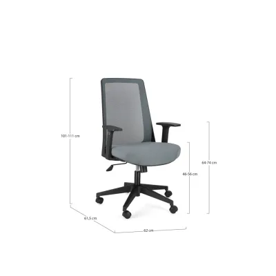 comprar SILLA OFICINA C-BR WESLEY GRIS OSCURO online de Yes desde 326,70 €