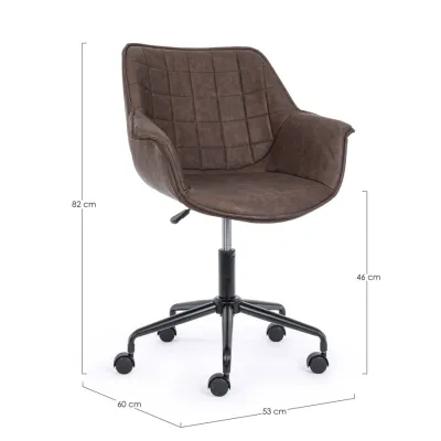 comprar SILLÓN OFICINA JOSHUA MARRÓN online de BIZZOTTO desde 285,56 €