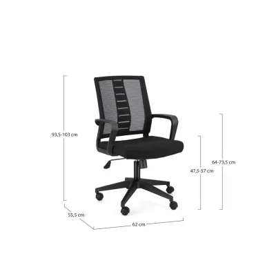 comprar SILLA OFICINA C-BR ROMAN NEGRO online de Yes desde 215,38 €