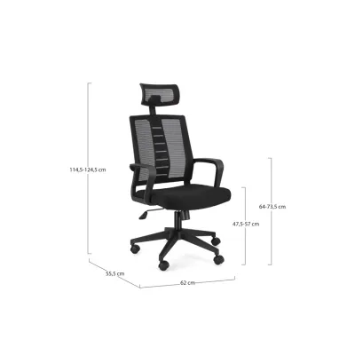 comprar SILLÓN OFICINA C-BR ROMAN NEGRO online de Yes desde 222,64 €
