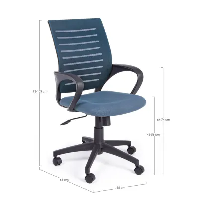 comprar SILLA OFICINA C-BR MARION AZUL online de Yes desde 176,66 €