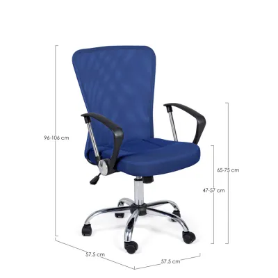 comprar SILLÓN OFICINA BRISBANE AZUL online de Yes desde 157,30 €