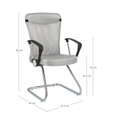 comprar SILLÓN OFICINA KINGSTON GRIS online de Yes desde 136,73 €