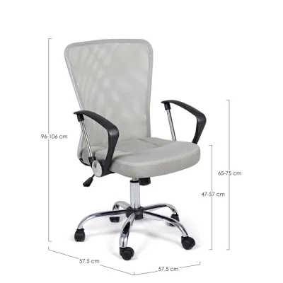 comprar SILLÓN OFICINA BRISBANE GRIS CLARO online de Yes desde 157,30 €
