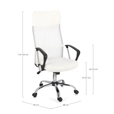 comprar SILLÓN OFICINA C-BRAZOS DAKAR BLANCO online de Yes desde 177,87 €