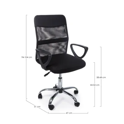 comprar SILLÓN OFICINA NAIROBI NEGRO online de Yes desde 140,36 €