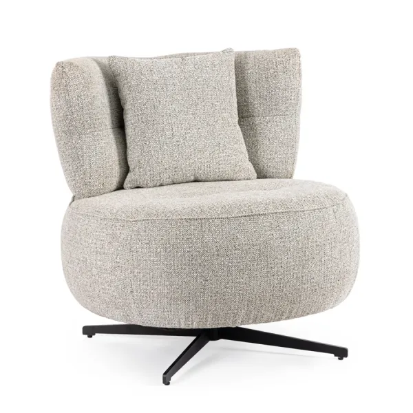SILLÓN GONNIE GRIS PUNTEADO