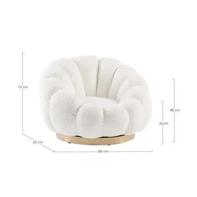 comprar SILLÓN GIRATORIO FLOREL BLANCO online de BIZZOTTO desde 627,39 €
